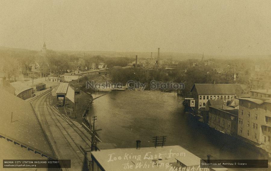 Postcard: Looking East from the Whiting, Nashua, New Hampshire